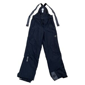 Vintage Descente Mens Ski Pants Black 32R Insulated Snow Bibs Suspender Straps